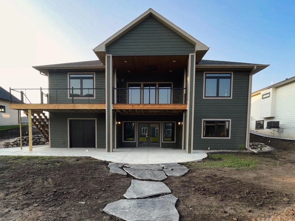 Exterior of a newly built custom home